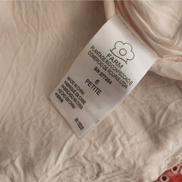 Farm Rio Riviera Eyelet Maxi Dress Anthropologie Riviera Red Floral - Picture 6 of 15